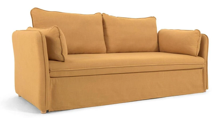 Диван-кровать Tanit горчичный/массива бука 210см