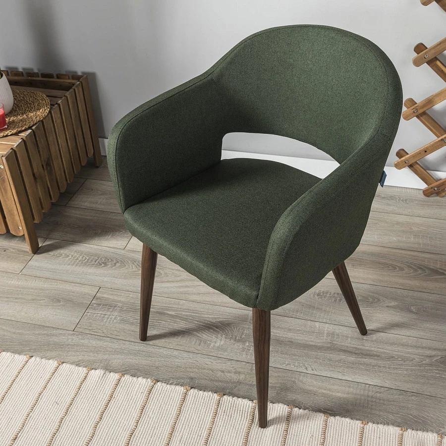 Стул Oscar тёмно-зеленый/т.орех - фото 12