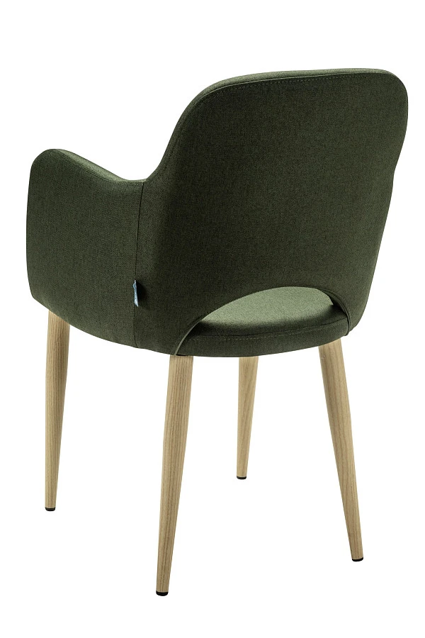 Кресло Ledger темно-зеленый/нат.дуб - фото 4