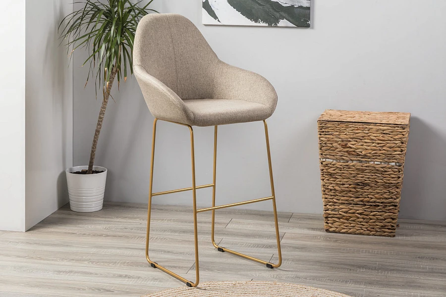 Кресло Бар Kent Браун/ЛинкЗолот - фото 5