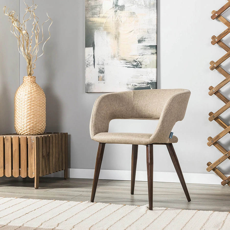 Стул Hugs beige/т.орех - фото 12