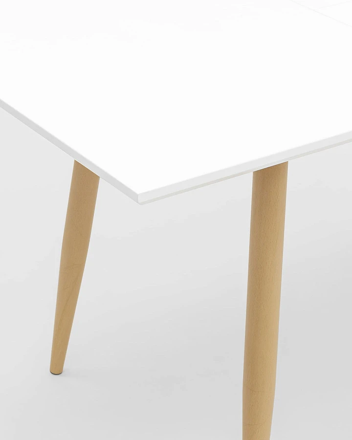 Стол обед. Стокгольм раскладной 120-160*80 белый - фото 7