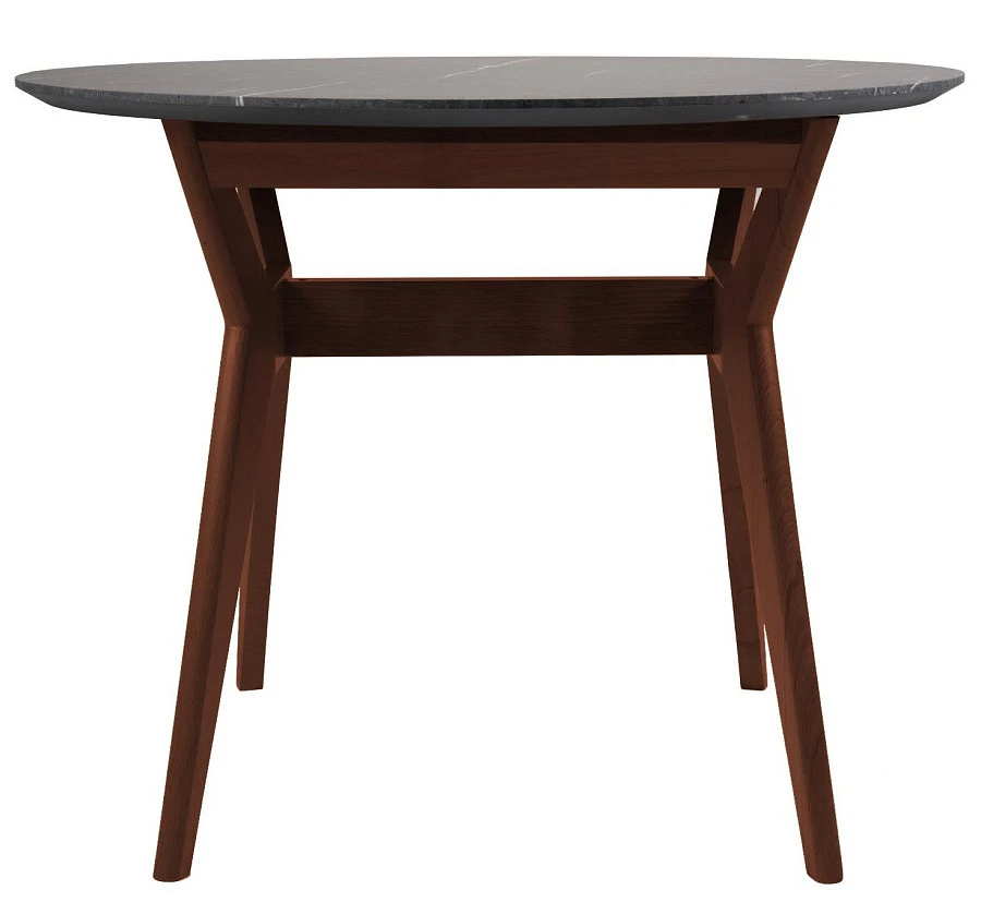 Стол Нарвик д.860 мрамор Бьянко Темный орех - фото 4