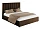 Кровать Параллель 160х200 цвета тёмный шоколад
