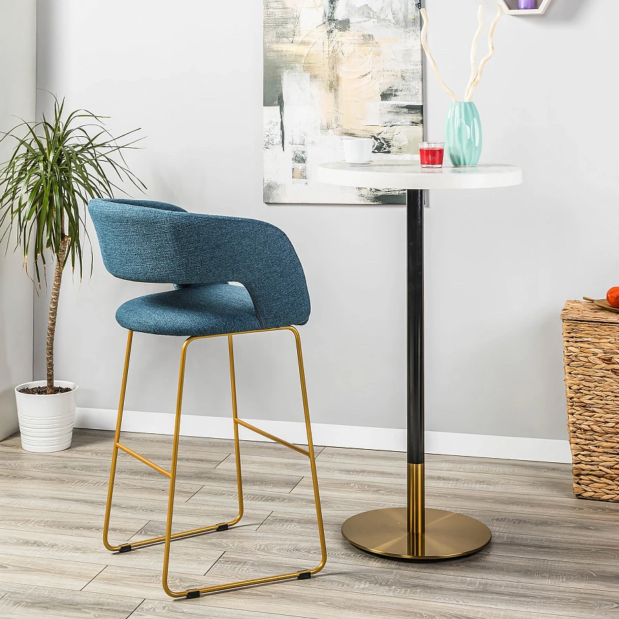 Кресло Бар. Hugs синий/Линк золото - фото 12