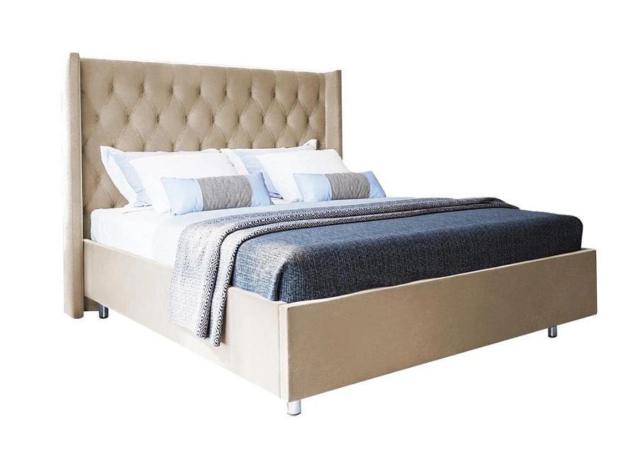 Кровать Графиня  180х200 светло-бежевого цвета