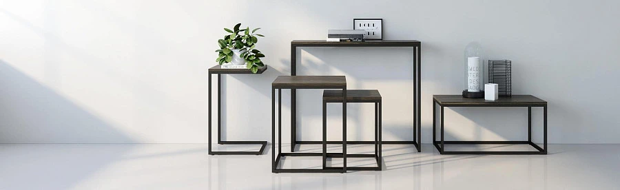 Стол журнальный Бервин коричневый лофт - фото 5