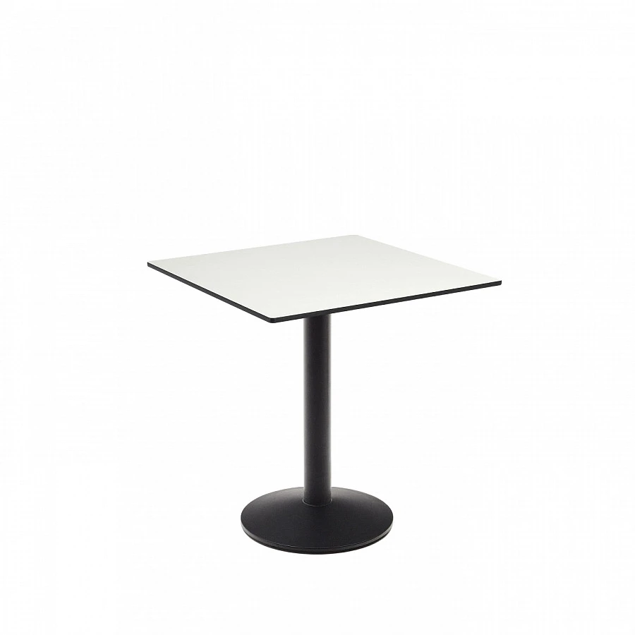 Esilda Уличный стол белый/черн.мет.осн. 70x70 - фото 2