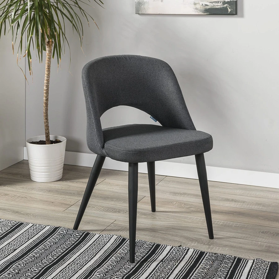 Стул Lars тёмно-серый/черный - фото 8