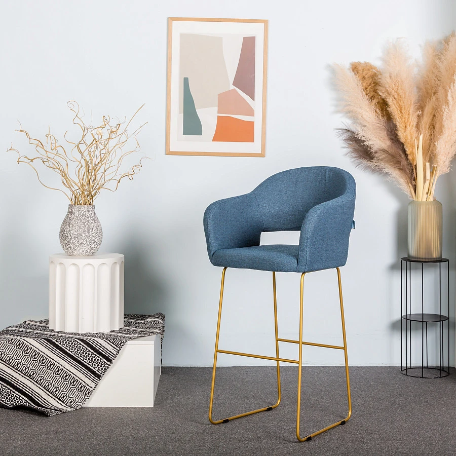 Кресло Бар Oscar БлюАрт/ЛинкЗолот - фото 6