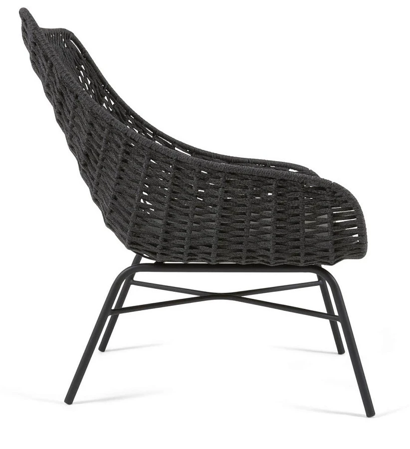 Веревочное кресло Abeli черного цвета - фото 12