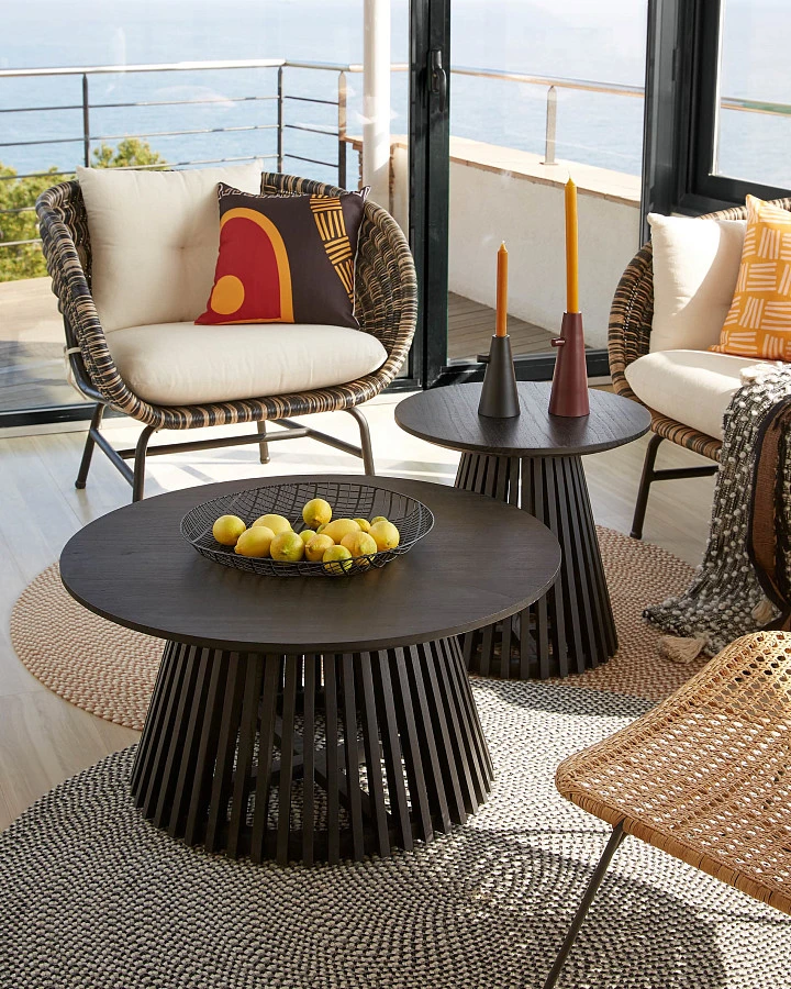 Журнальный столик Irune Ø80 черный - фото 3