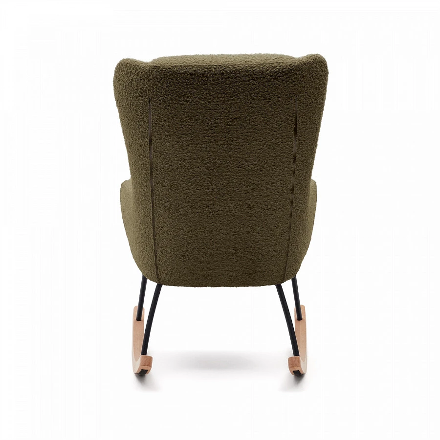 Maustin Кресло-качалка тм.-зел.овч./сталь-бук - фото 5