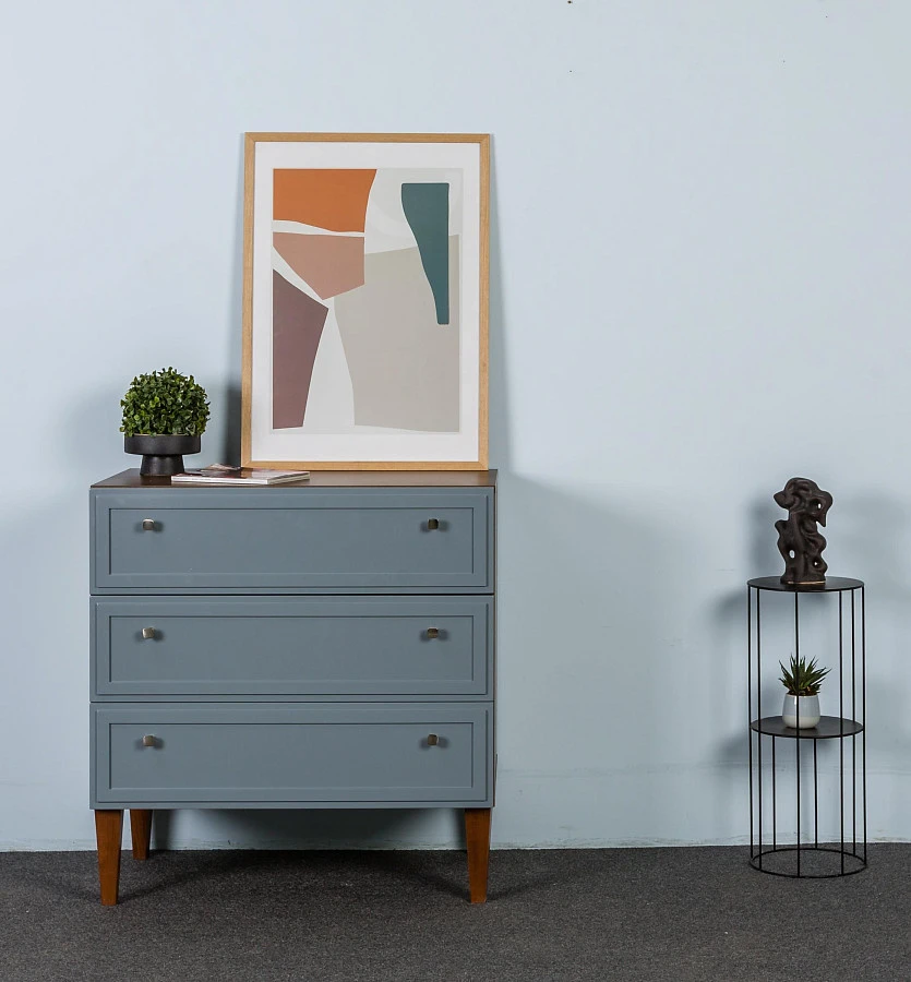 Комод 3 ящика Norton серый - фото 11