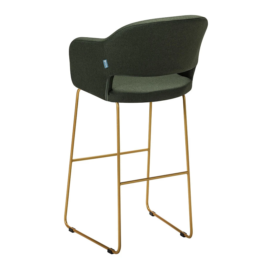 Кресло Бар. Oscar тёмно-зеленый/Линк золото - фото 3
