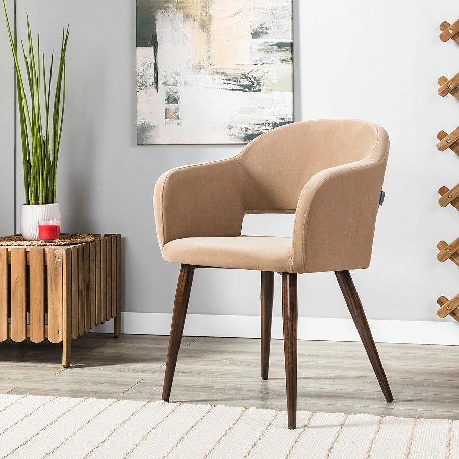 Стул Oscar Diag beige/т.орех - фото 10