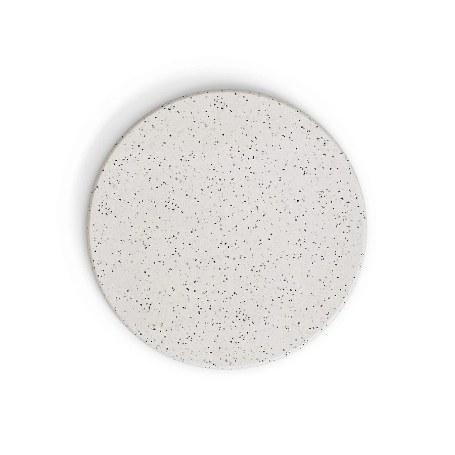 Высокий барный стол Saura из черного металла со столешницей из белой терраццо - фото 2