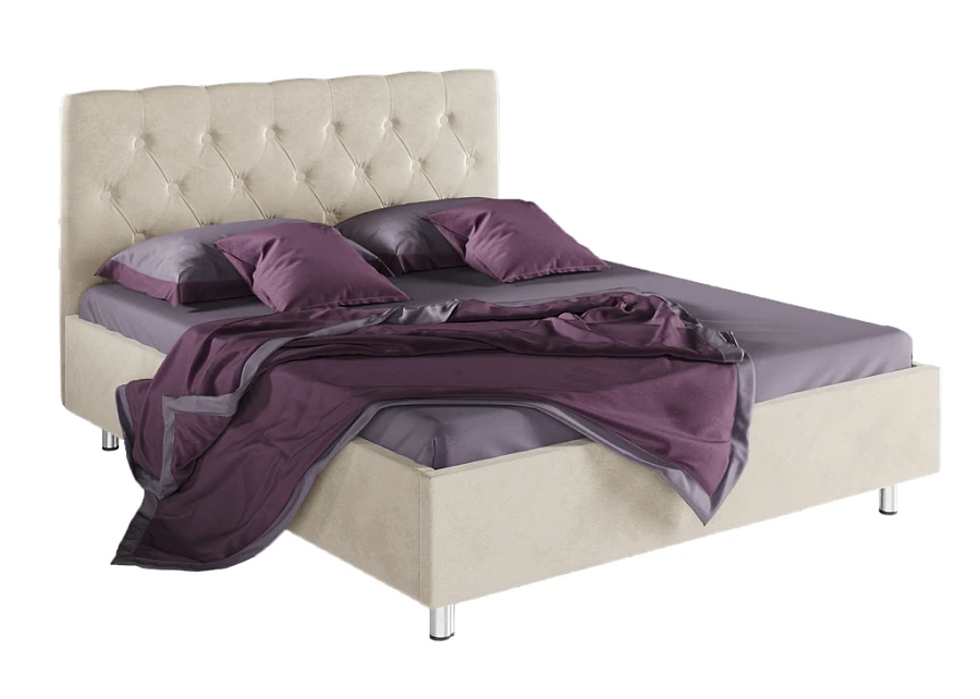 Кровать Фрейлина  160х200 светло-бежевого цвета