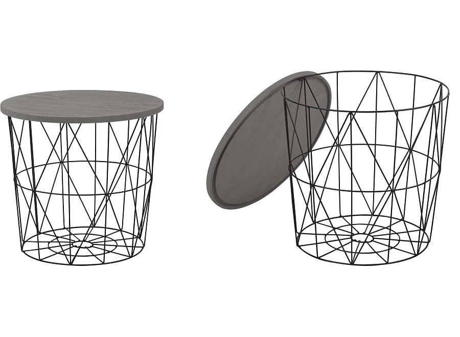 Стол журнальный MARIFFA (серый/черный)