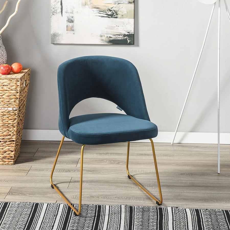 Кресло Lars Diag blue/Линк золото - фото 6