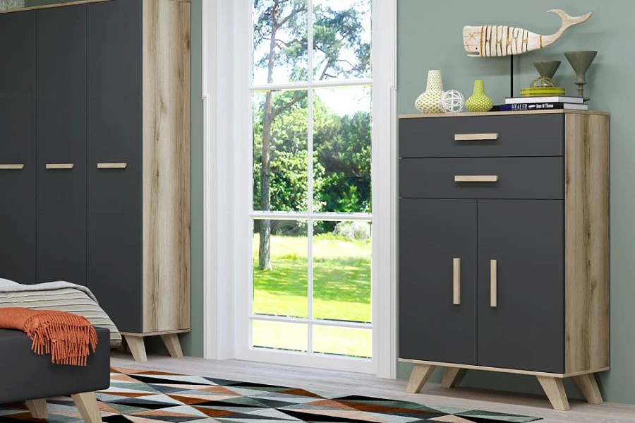 Шкаф низкий Вега Скандинавия Дуб каньон - фото 4