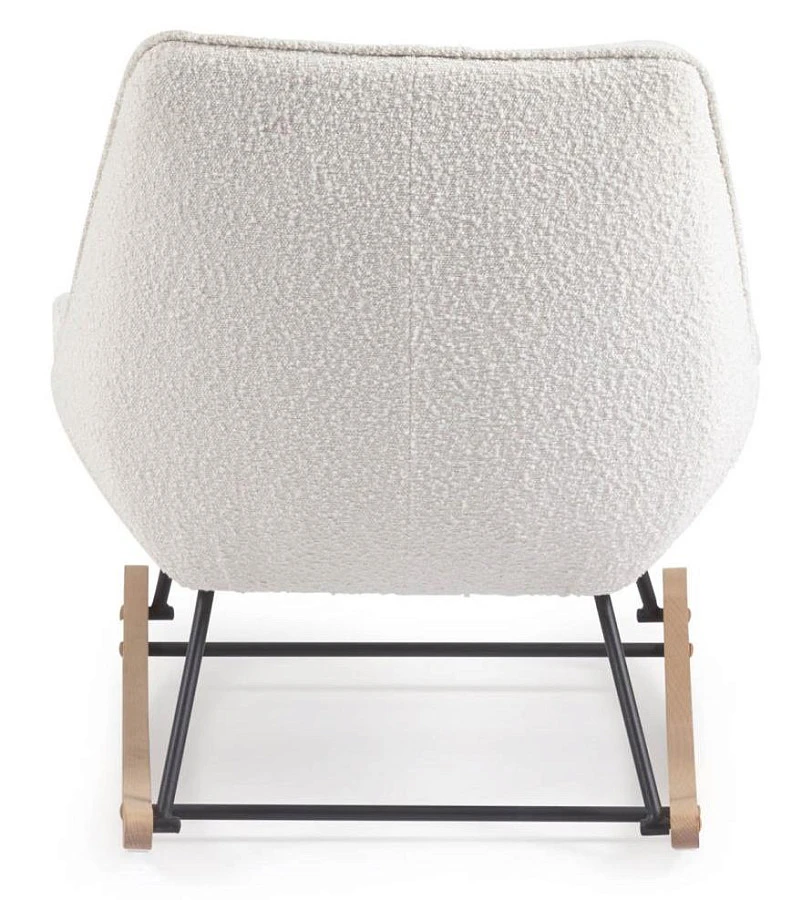 Кресло-качалка Marlina букле белый - фото 13