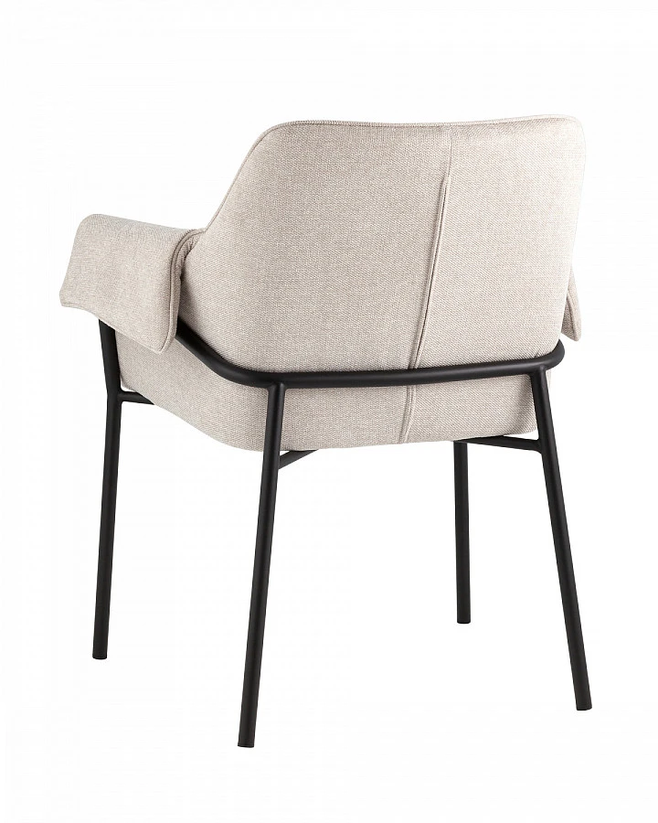 Кресло Бесс рогожка бежевый - фото 3