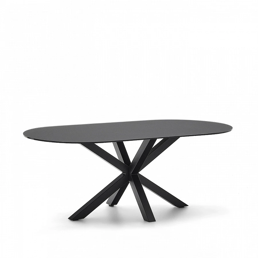 Стол Argo черн.стекло/черн. Ø200x100см - фото 5