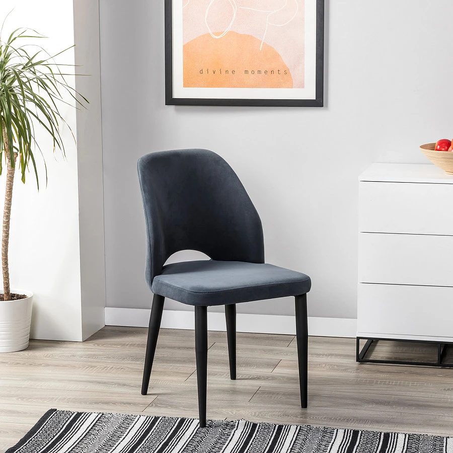 Стул Ledger Diag grey/черный - фото 7