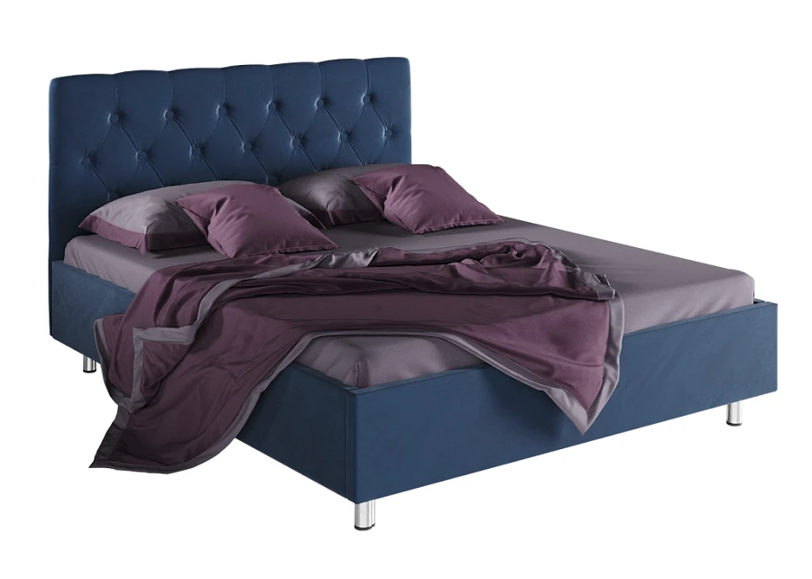 Кровать Фрейлина 180х200 тёмно-синего цвета