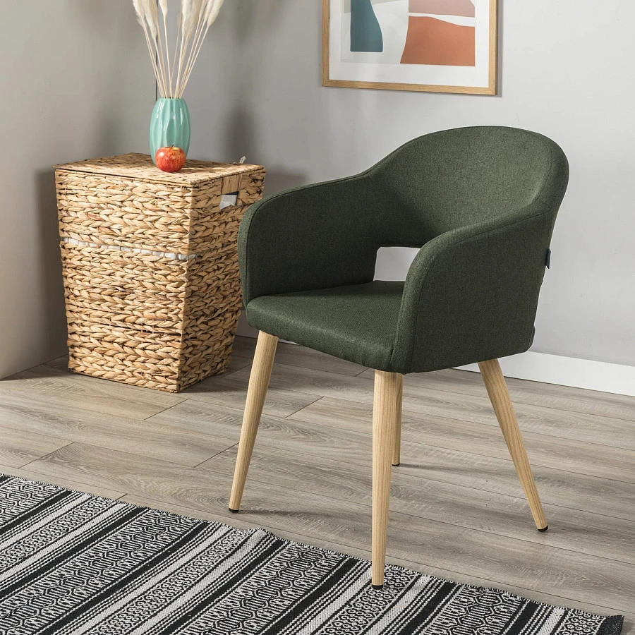 Стул Oscar тёмно-зеленый/нат.дуб - фото 11