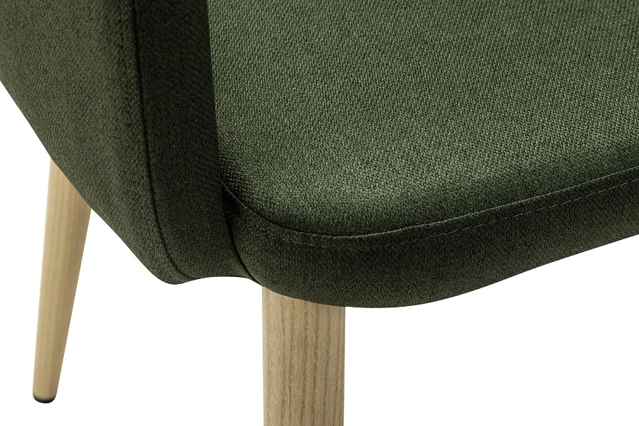 Кресло Ledger темно-зеленый/нат.дуб - фото 5