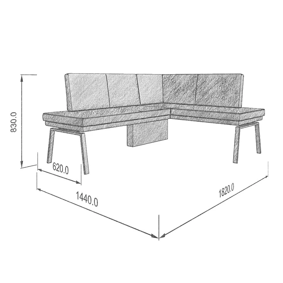 Диван кухонный Brave 178-140 R coffe - фото 4