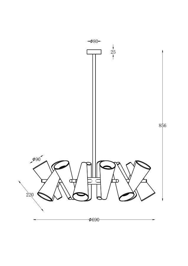 Подвесной светильник Maytoni MOD095PL-14BS - фото 4