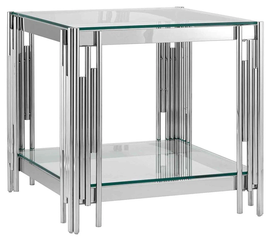 Журнальный столик 55*55 ГЭТСБИ серебро