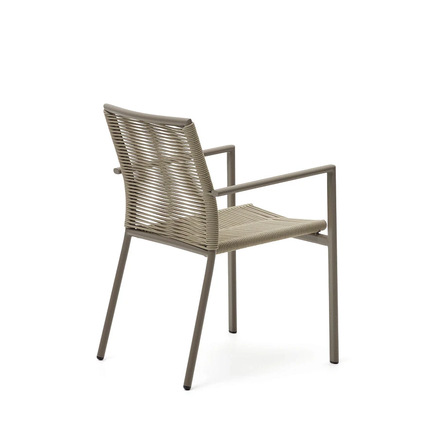 Culip Садовый стул из алюминия и шнура в коричневом цвете - фото 7