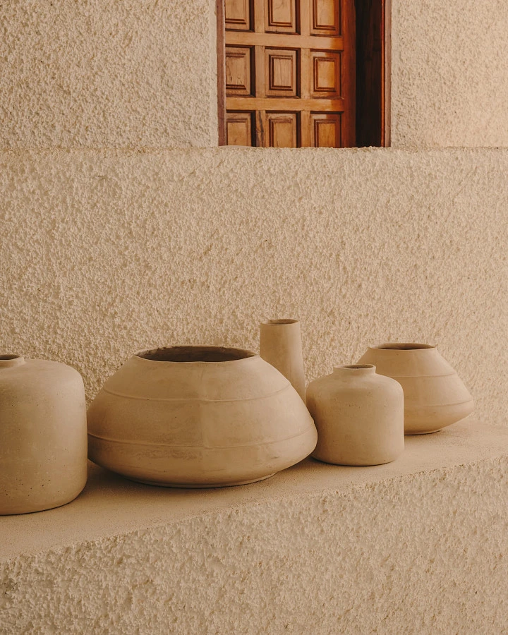 Ваза из папье-маше Sylan белого цвета 60 см - фото 2