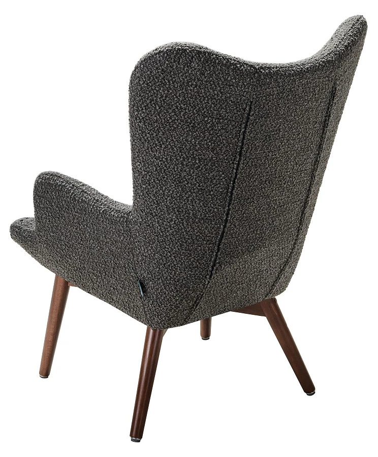 Кресло Хайбэк темно-серый/т.орех - фото 4