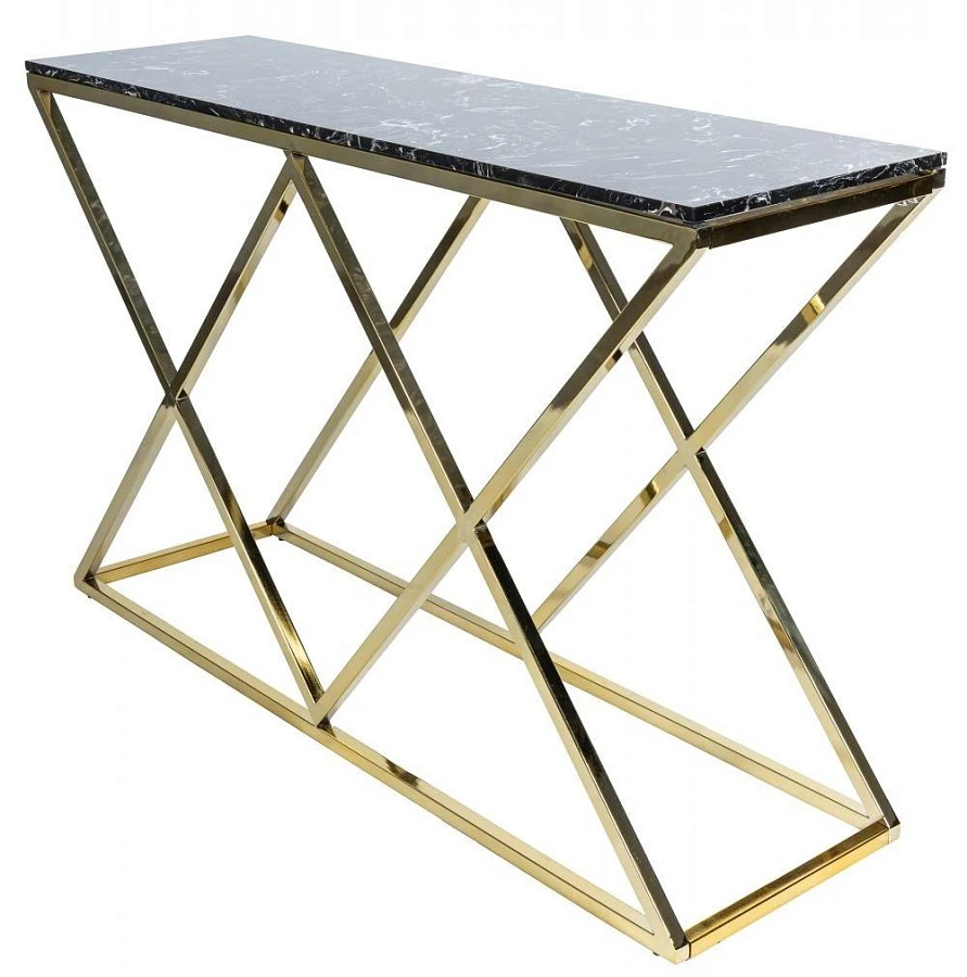 Консоль Triangles Gold 0.74x1.2x0.35м - фото 3