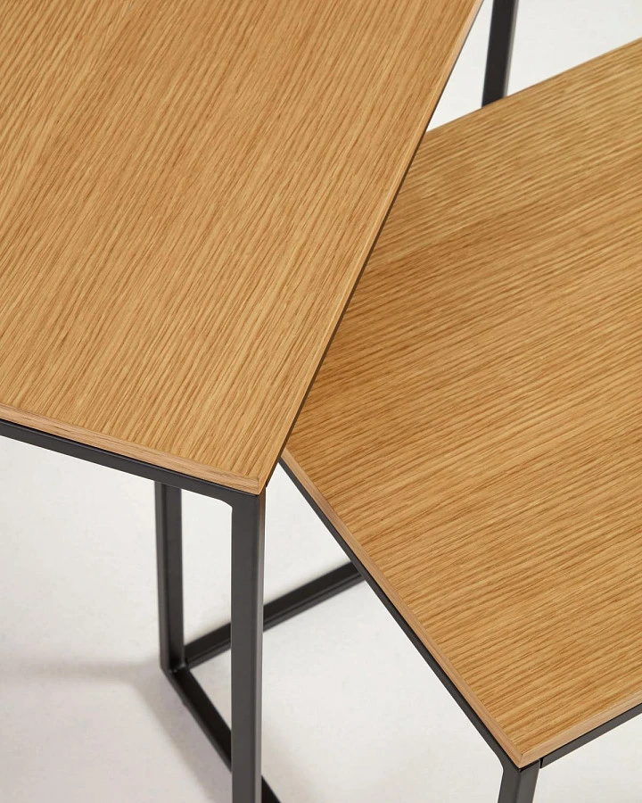 Набор из 2 столов Yoana  шпон/металл - фото 12