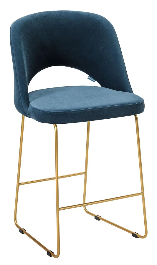 Кресло полубар Lars Diag blue/Линк золото