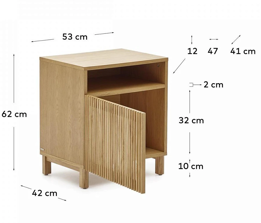 Прикроватная тумба Beyla из массива ясеня - фото 4