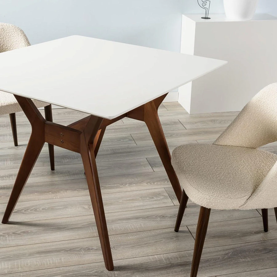 Стол Нарвик 960*960 Белый Темный орех - фото 8