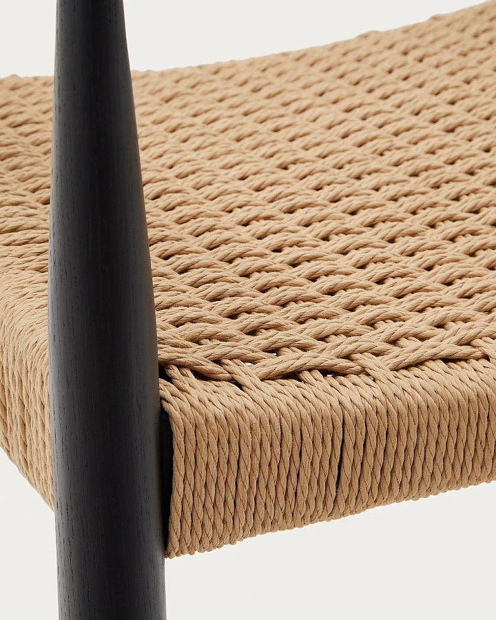 Analy Стул массив дуба с черн.отд./сид.веревка - фото 10