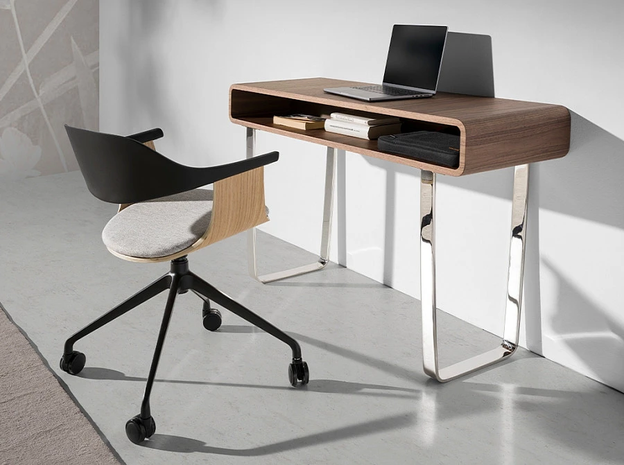 Стул 4130/DC-S200D из св.-серой ткани и пластика - фото 6