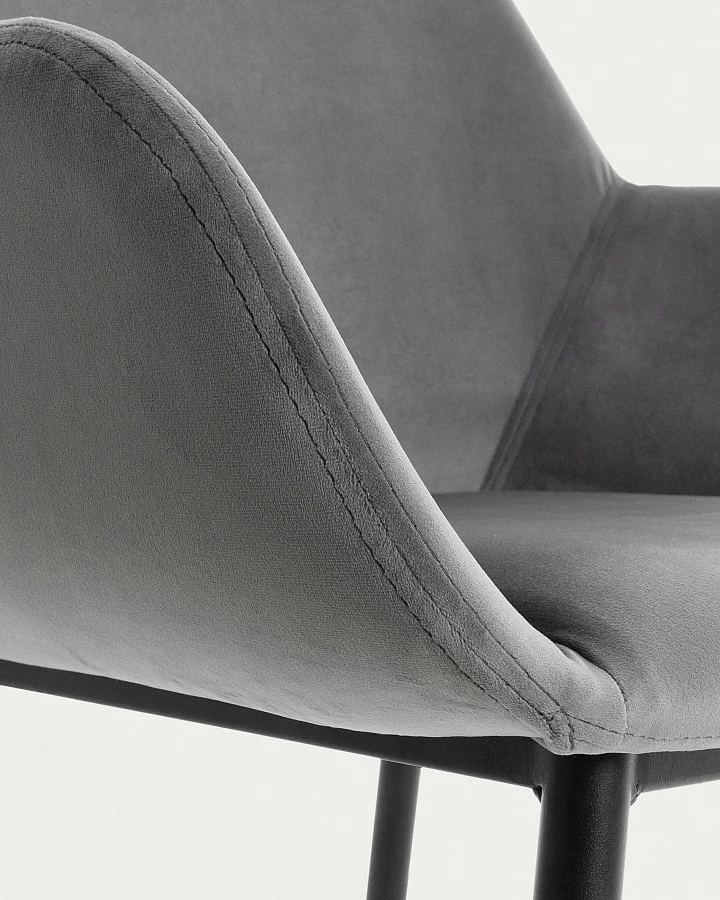 Кресло Konna бархат серый - фото 7
