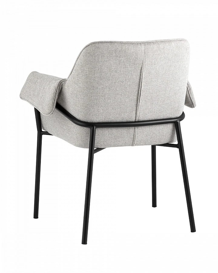 Кресло Бесс рогожка светло-серый - фото 6