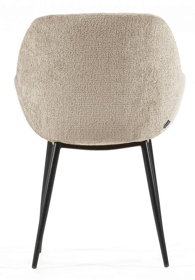 Стул Konna из бежевой синели/черный - фото 5