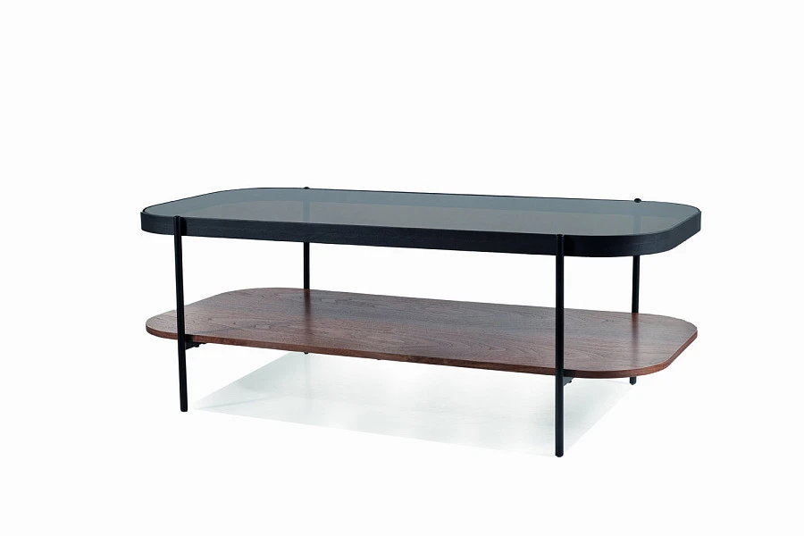 Стол журнальный Signal PRIMA A (орех/черный мат)