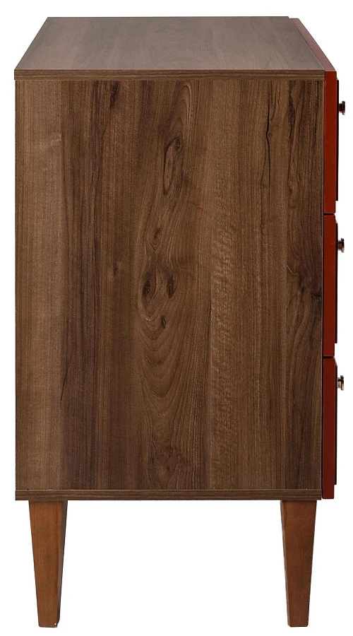 Комод 3 ящика Norton кармин - фото 4